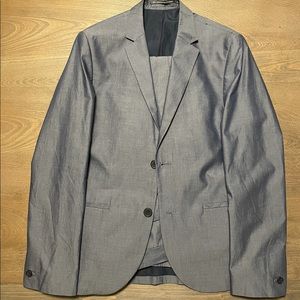 Sharkskin Blue Suit